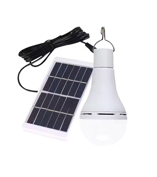 Led Solar Bulb Light with Solar Panel for Garden